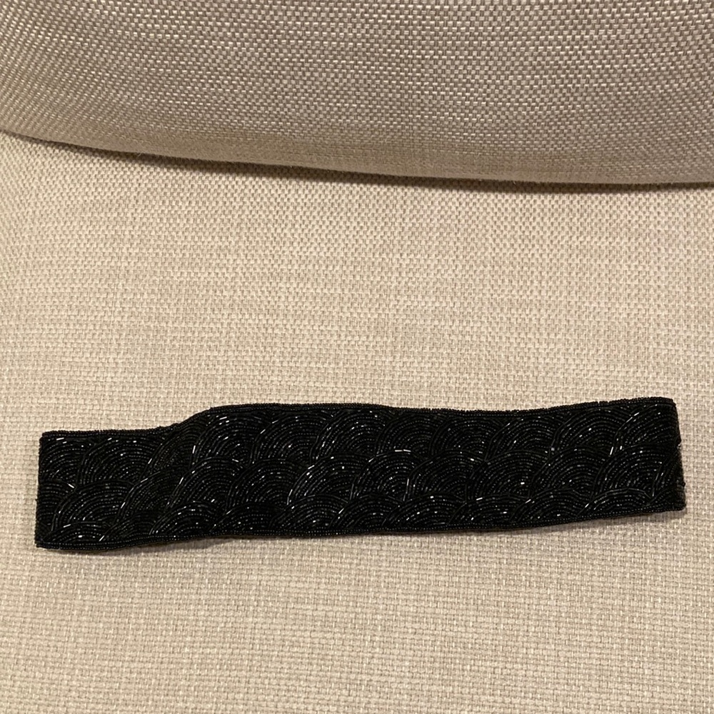Beaded dressy belt with Velcro closure